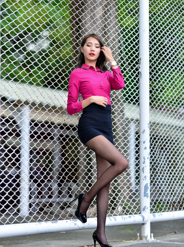 [Mzsock] NO.199 Anita Huang Yunfei OL black silk high heels beautiful legs street photography#[105P]-77