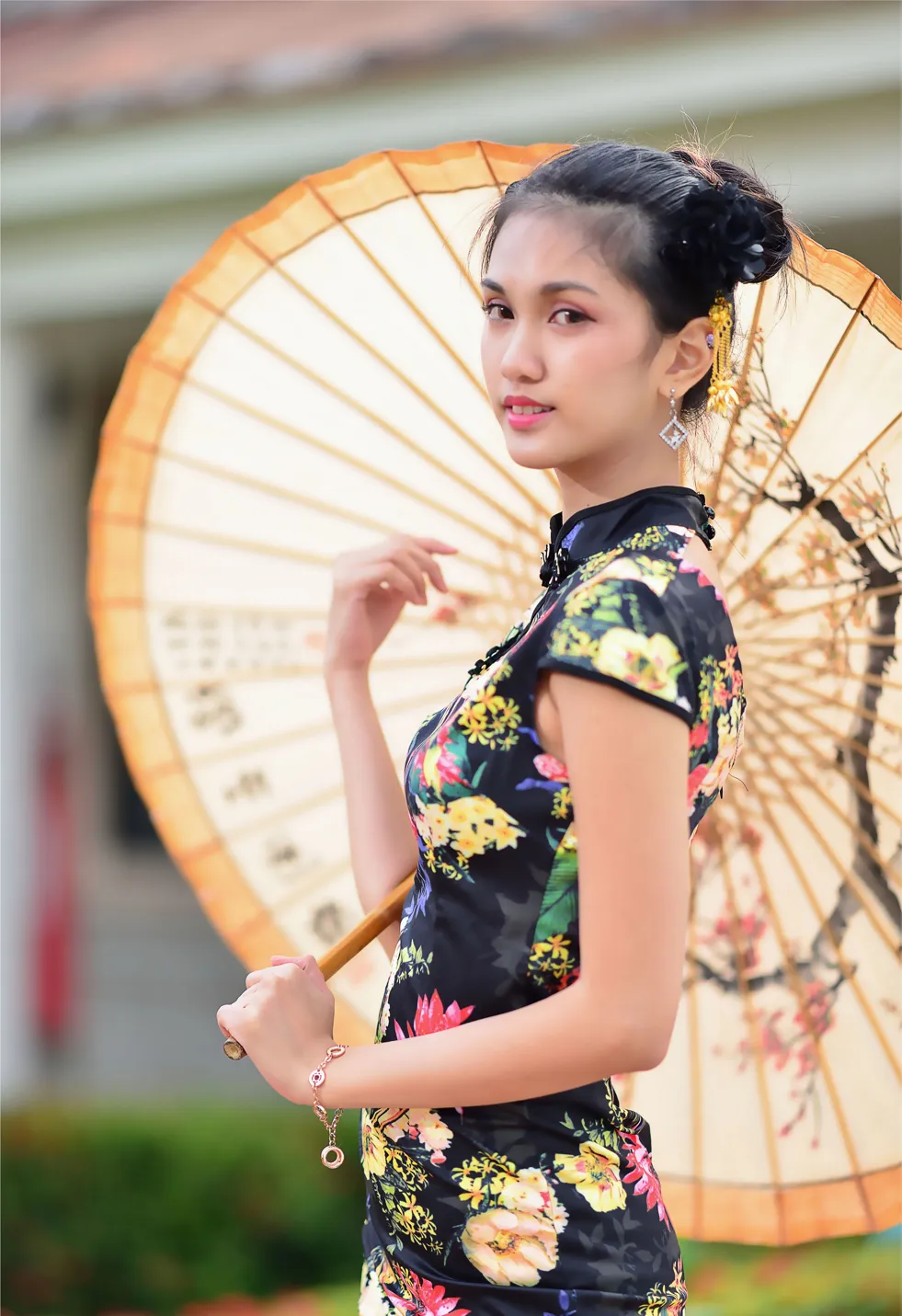 [Mzsock] NO.191 Chen Mengxin short cheongsam high heels beautiful legs street photography#[100P]-60